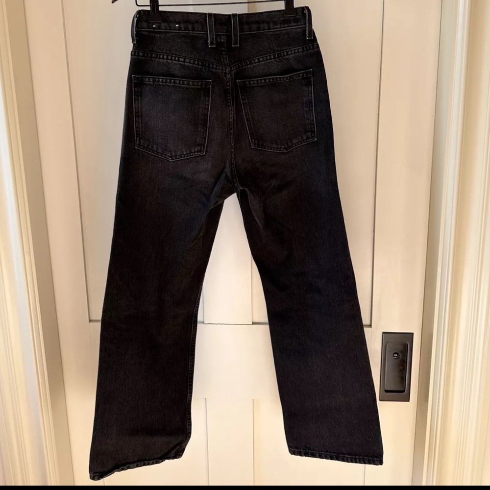 B Sides Plein Relaxed Straight Stil Black Jean - Made in USA - size 25 - Picture 6 of 13